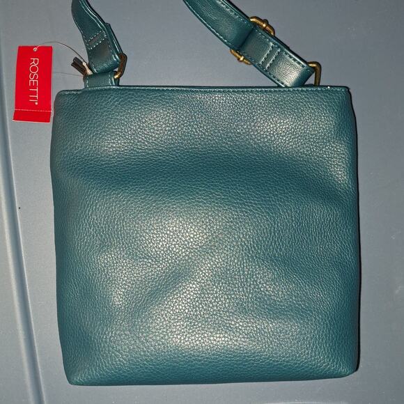 Rosetti Dark Green Crossbody Bag with Floral Design & Adjustable Straps - Picture 6 of 8